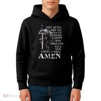 The Devil Saw Me With My Head Down And Thought HeD Won Kids Hoodie thumb 4