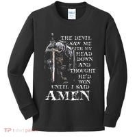 The Devil Saw Me With My Head Down And Thought HeD Won Kids Long Sleeve Shirt thumb 0
