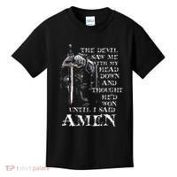 The Devil Saw Me With My Head Down And Thought HeD Won Kids T-Shirt thumb 0