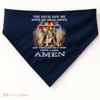 The Devil Saw Me With My Head Down Thought He Won USA-Made Doggie Bandana thumb 0