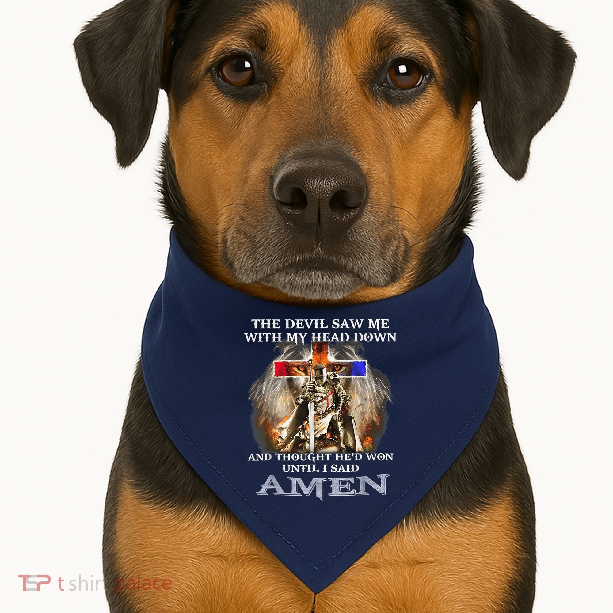 The Devil Saw Me With My Head Down Thought He Won USA-Made Doggie Bandana