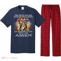 The Devil Saw Me With My Head Down Thought He Won Pajama Set thumb 0