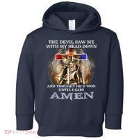The Devil Saw Me With My Head Down Thought He Won Toddler Hoodie thumb 0