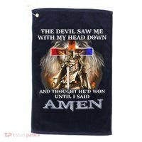 The Devil Saw Me With My Head Down Thought He Won Golf Towel thumb 0