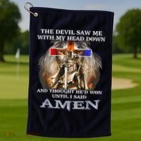 The Devil Saw Me With My Head Down Thought He Won Golf Towel thumb 1