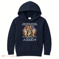 The Devil Saw Me With My Head Down Thought He Won Kids Hoodie thumb 0