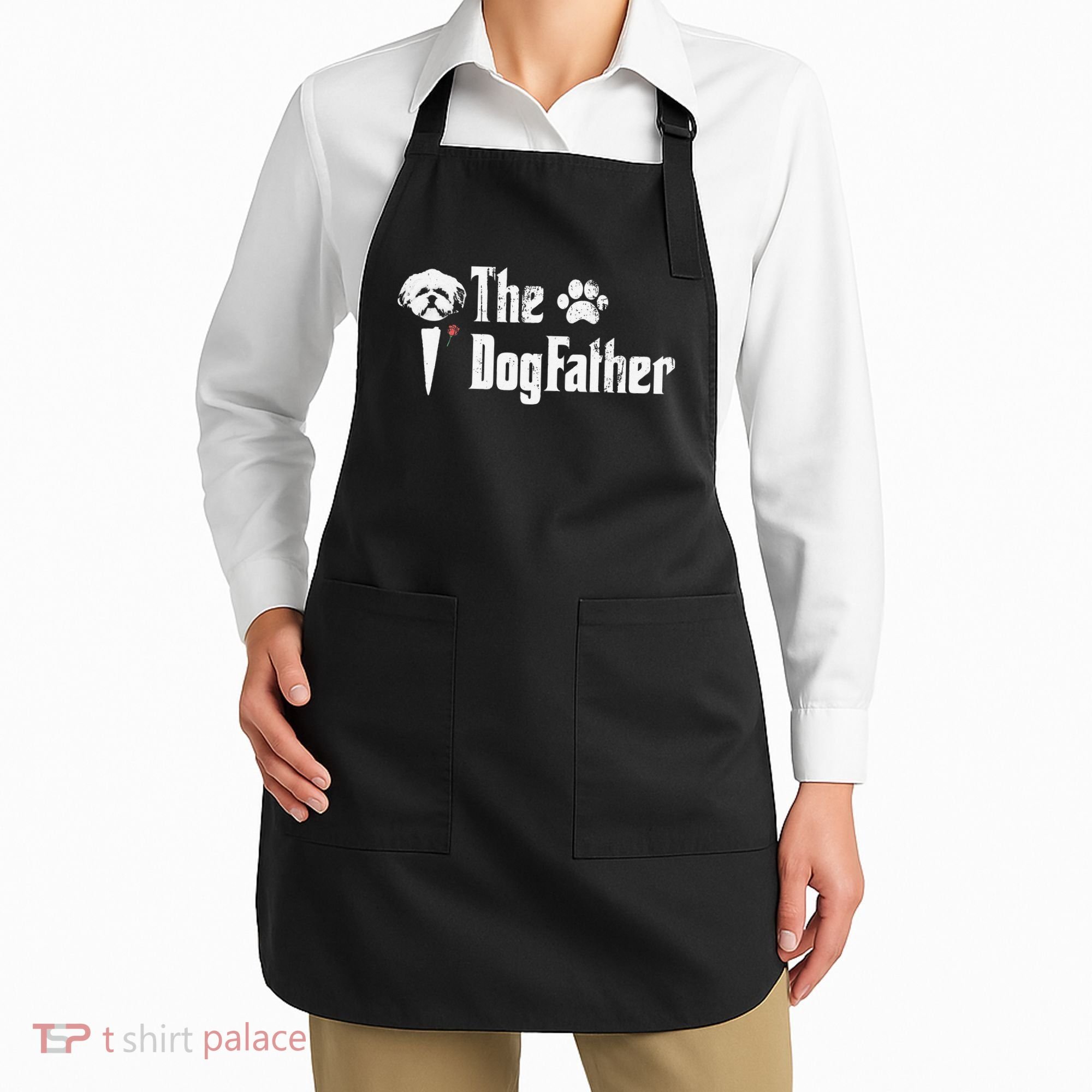 The Dogfather Shih Tzu Dog Dad Father's Day Gift Apron