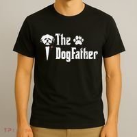 The Dogfather Shih Tzu Dog Dad Father's Day Gift T-Shirt thumb 3