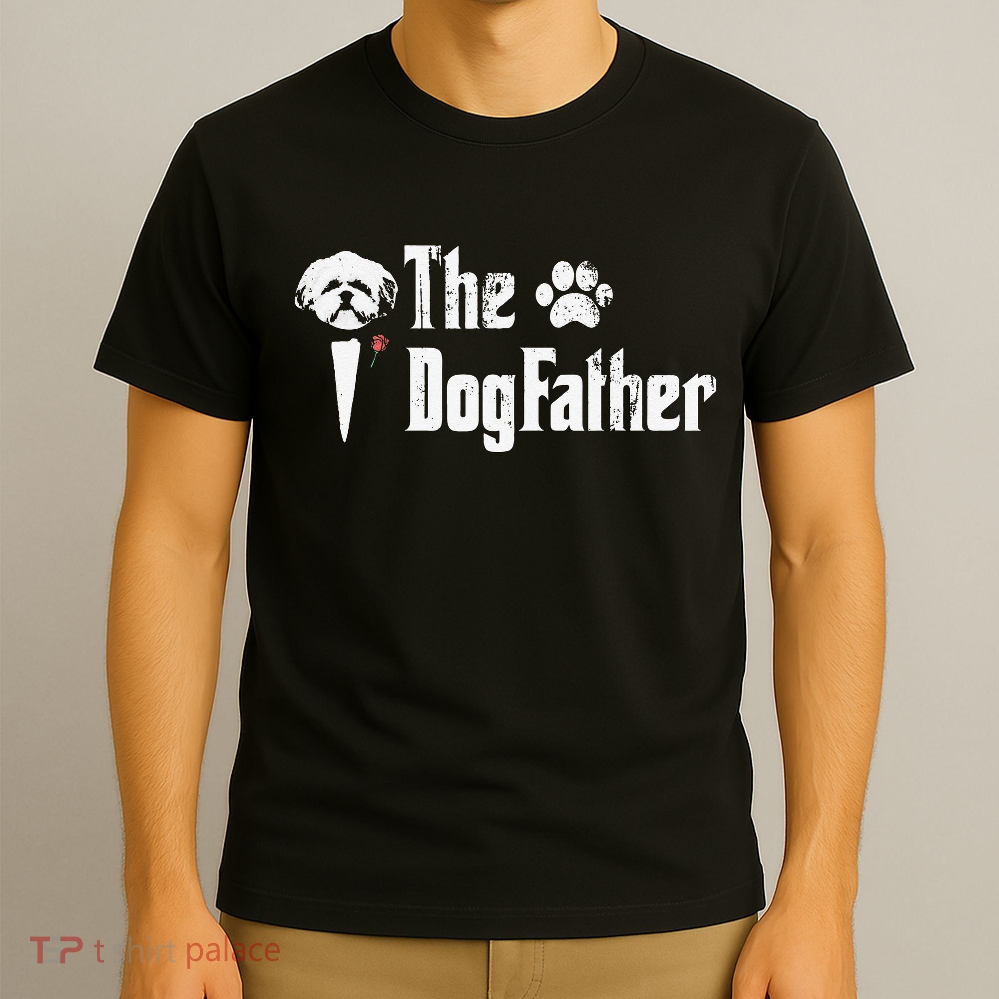 The Dogfather Shih Tzu Dog Dad Father's Day Gift T-Shirt