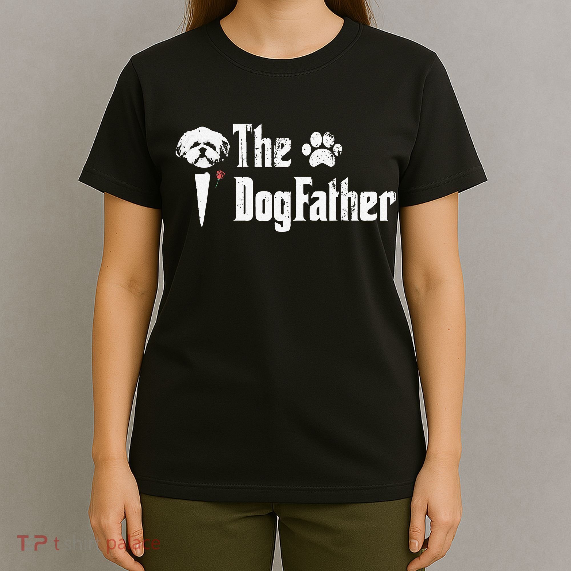 The Dogfather Shih Tzu Dog Dad Father's Day Gift T-Shirt