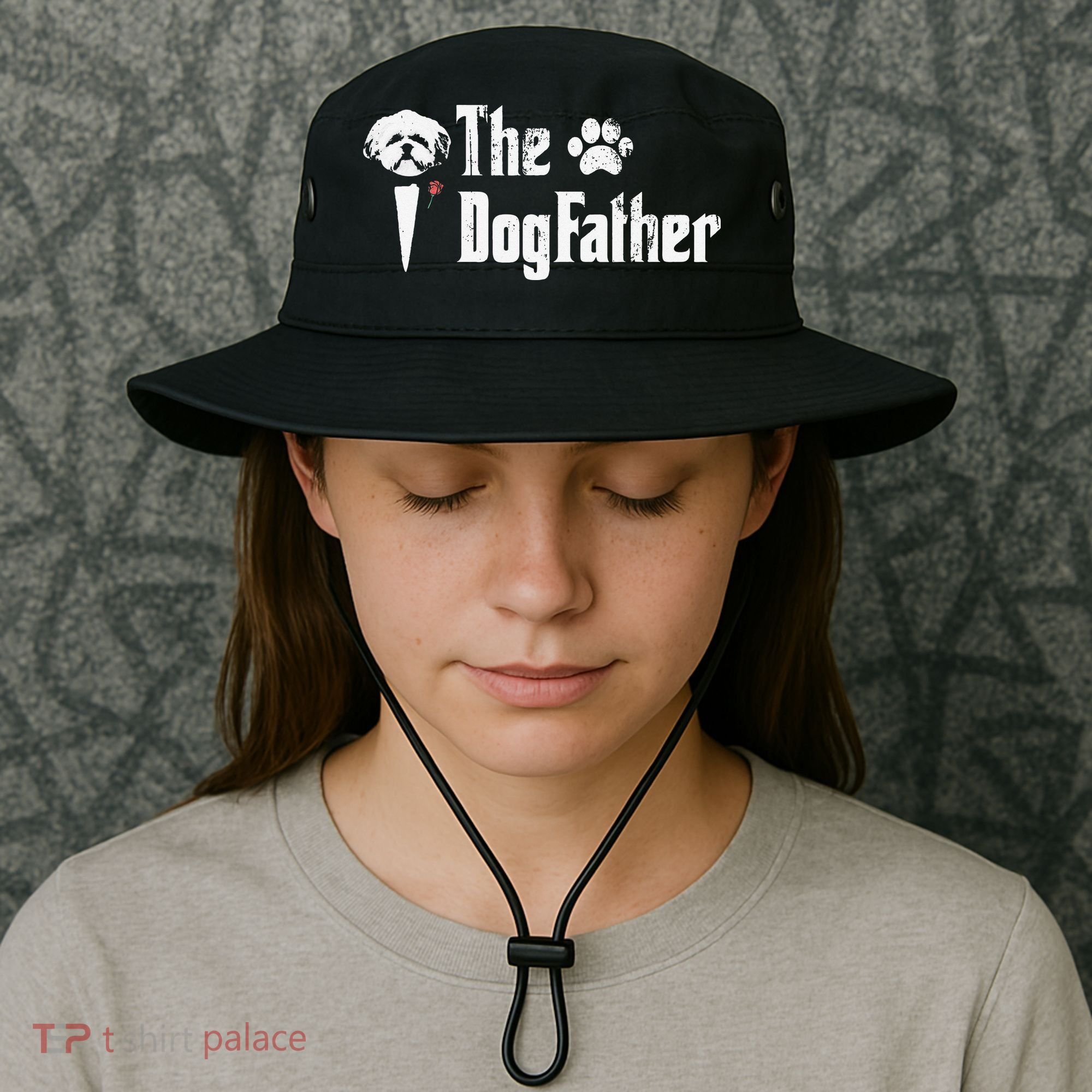 The Dogfather Shih Tzu Dog Dad Father's Day Gift Bucket Hat