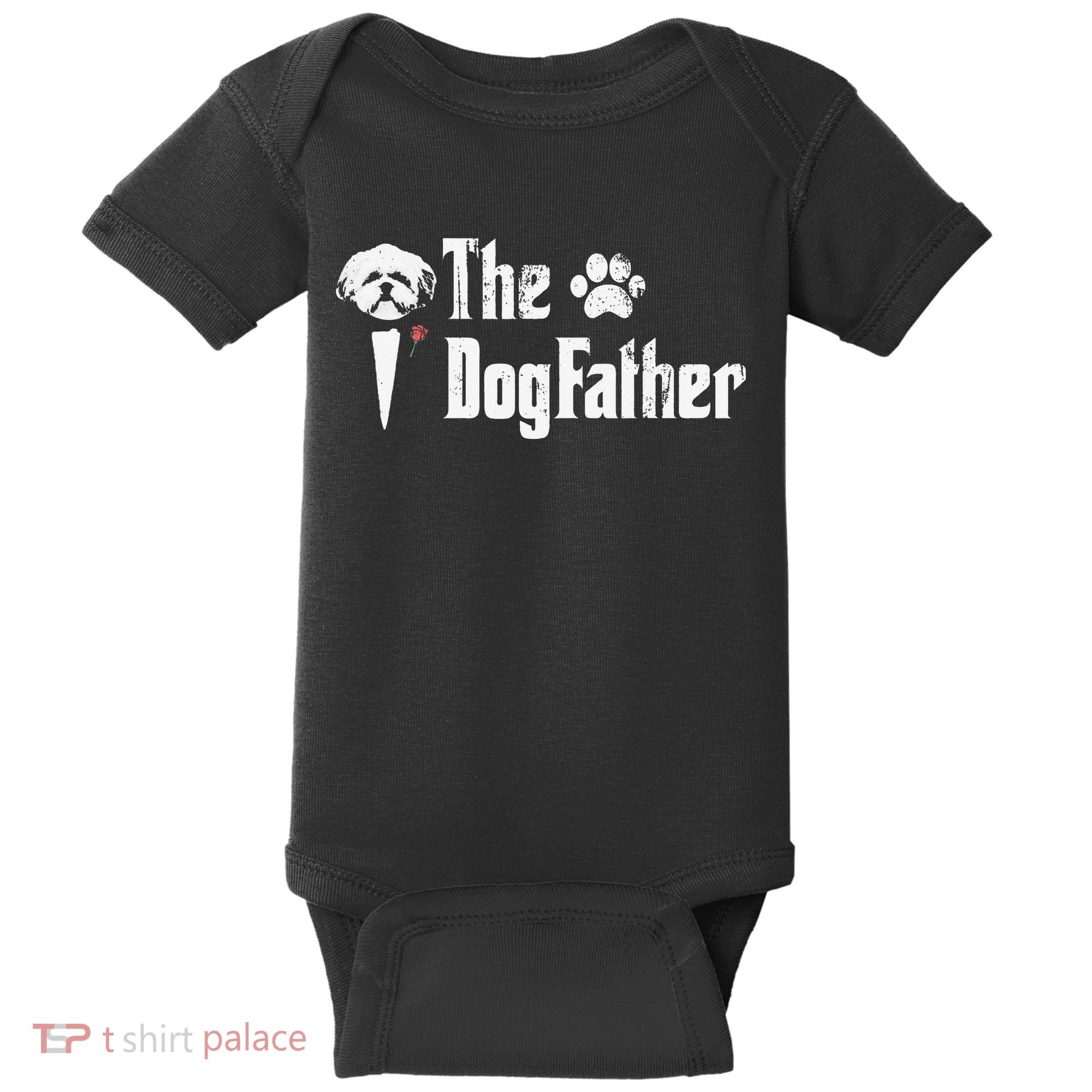 The Dogfather Shih Tzu Dog Dad Father's Day Gift Baby Bodysuit
