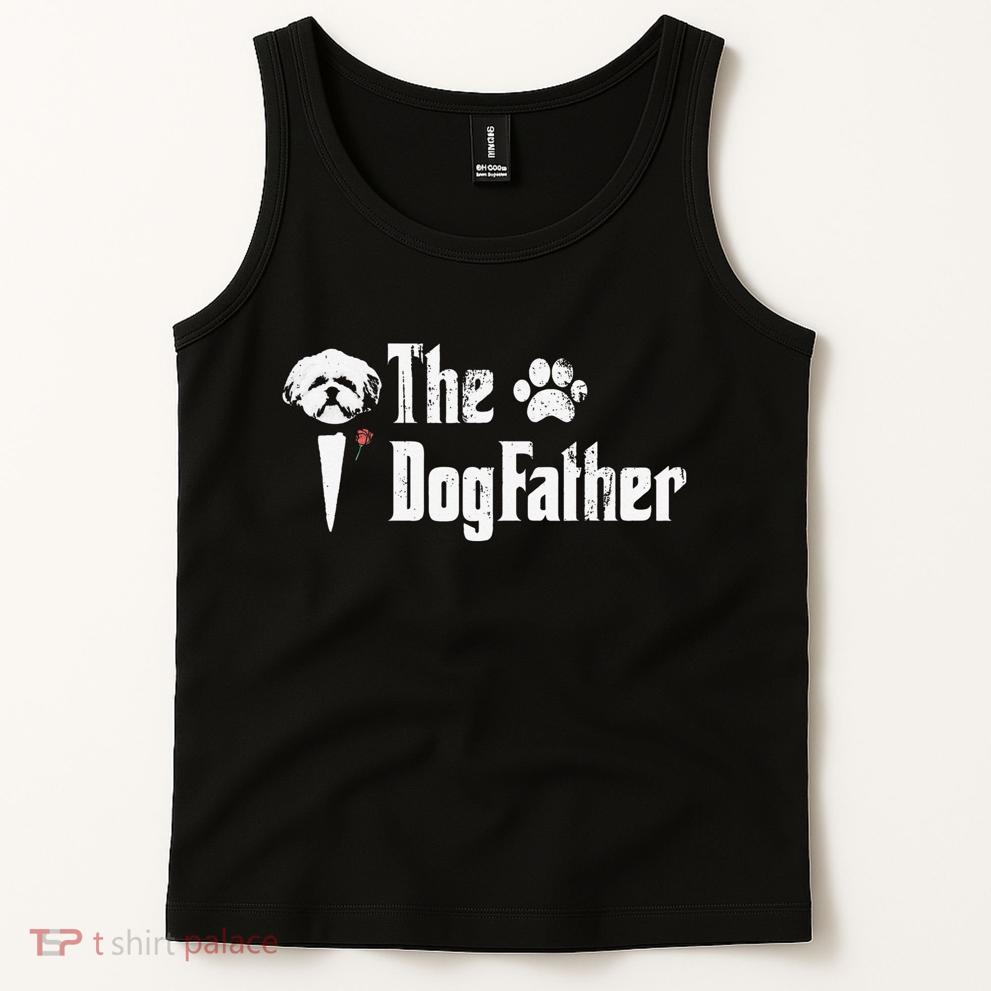 The Dogfather Shih Tzu Dog Dad Father's Day Gift Tank Top