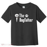 The Dogfather Shih Tzu Dog Dad Father's Day Gift Toddler T-Shirt thumb 0