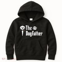 The Dogfather Shih Tzu Dog Dad Father's Day Gift Kids Hoodie thumb 0