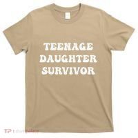 Teenage Daughter Survivor Teenager Dad Mom Groovy FatherS T-Shirt thumb 0