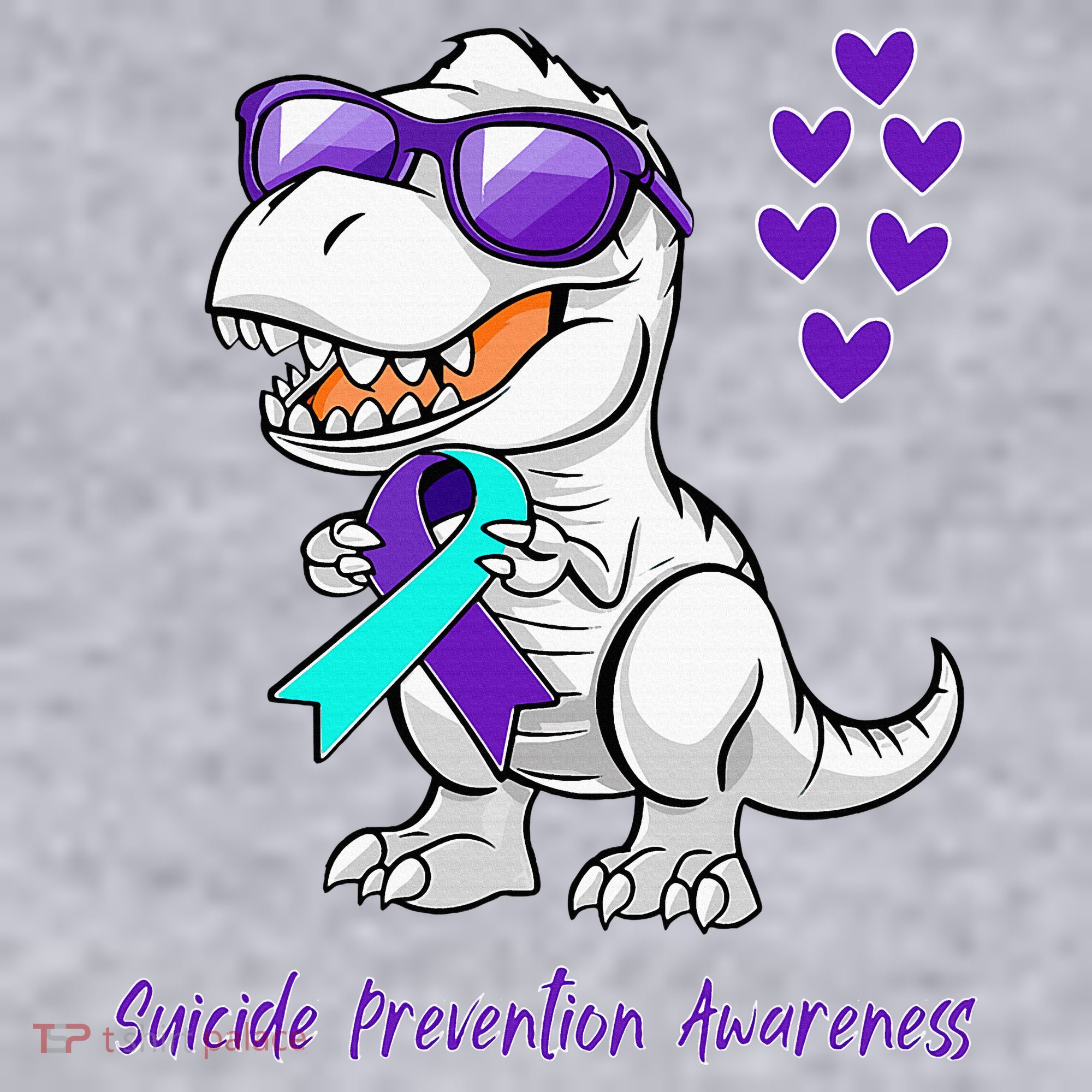 Trex Dinosaur Suicide Prevention Awareness Day Dino Women's Sweatshirt