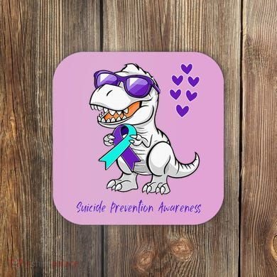 Trex Dinosaur Suicide Prevention Awareness Day Dino Coaster