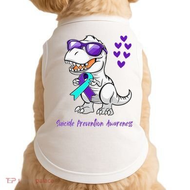 Trex Dinosaur Suicide Prevention Awareness Day Dino Doggie Tank