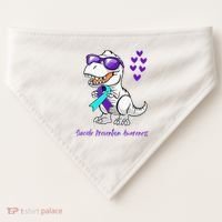 Trex Dinosaur Suicide Prevention Awareness Day Dino USA-Made Doggie Bandana thumb 0