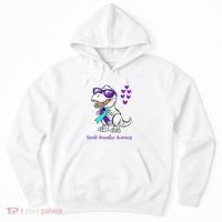 Trex Dinosaur Suicide Prevention Awareness Day Dino Hoodie thumb 0