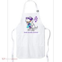 Trex Dinosaur Suicide Prevention Awareness Day Dino Apron thumb 0