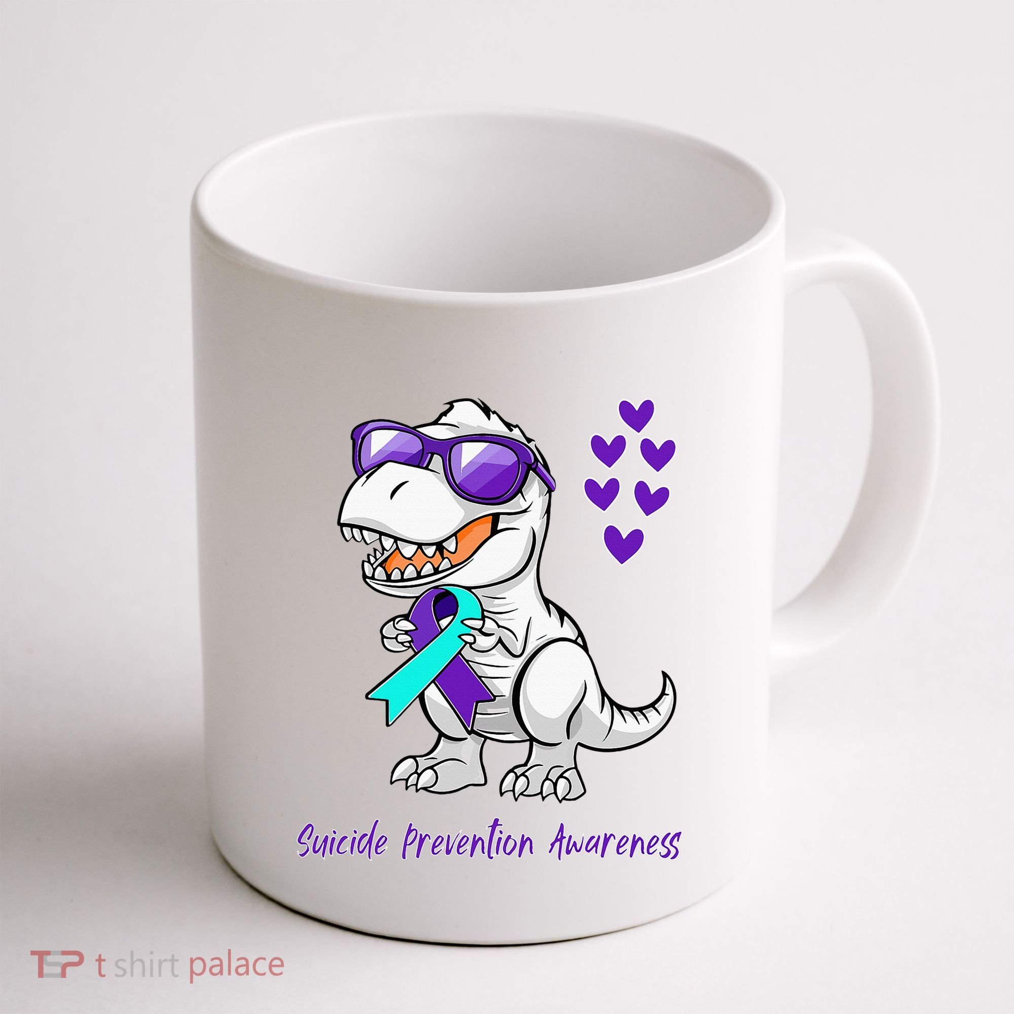 Trex Dinosaur Suicide Prevention Awareness Day Dino Coffee Mug