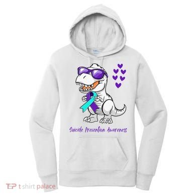 Trex Dinosaur Suicide Prevention Awareness Day Dino Women's Hoodie