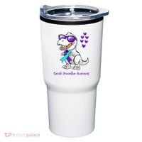 Trex Dinosaur Suicide Prevention Awareness Day Dino Tumbler thumb 0