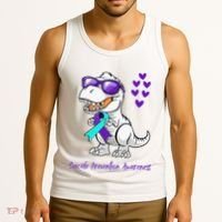Trex Dinosaur Suicide Prevention Awareness Day Dino Tank Top thumb 3