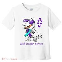 Trex Dinosaur Suicide Prevention Awareness Day Dino Toddler T-Shirt thumb 0