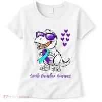 Trex Dinosaur Suicide Prevention Awareness Day Dino Women's T-Shirt thumb 0