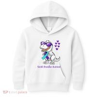 Trex Dinosaur Suicide Prevention Awareness Day Dino Kids Hoodie thumb 0