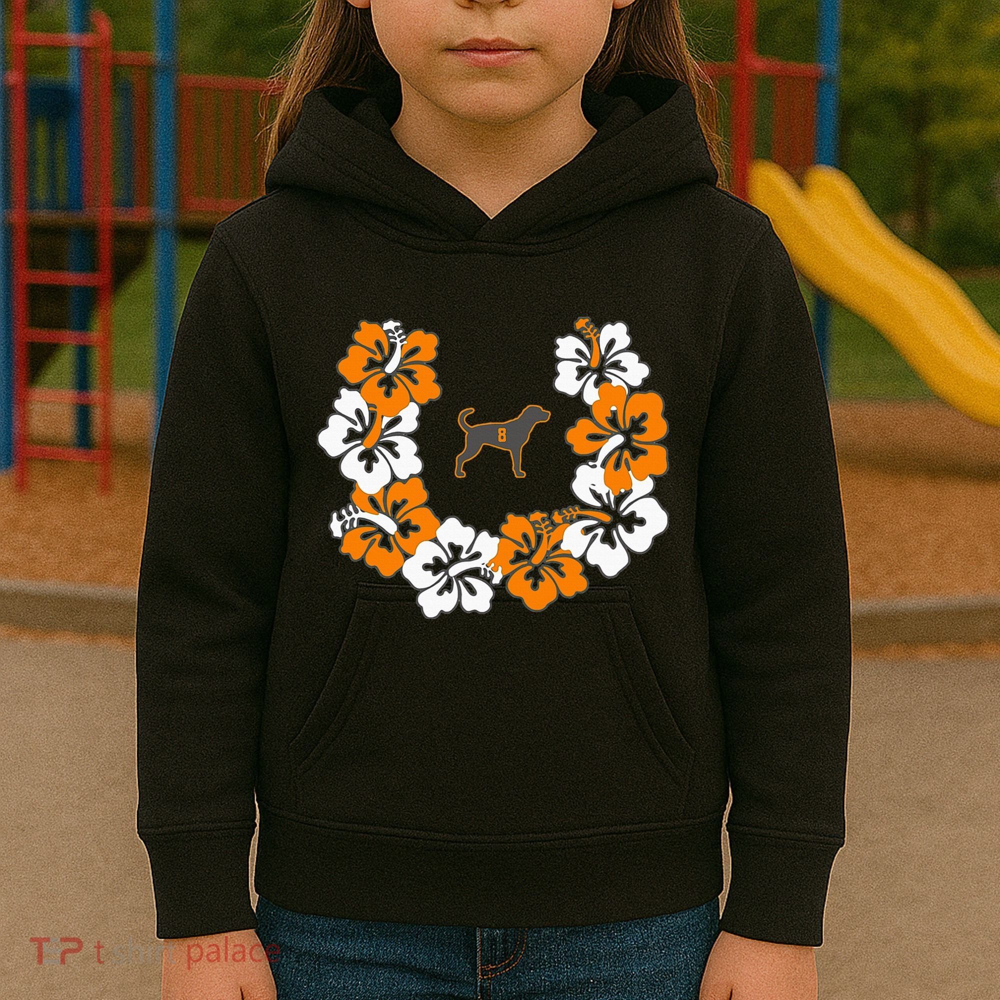 Tennessee Dog Sport Lovers Coonhound Fan Hawaii Lei Kids Hoodie