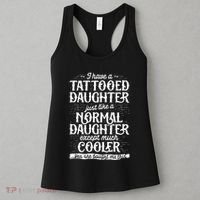 Tattooed Daughter Tattoo Fathers Day Dad Funny Gifts Women's Tank Top thumb 3