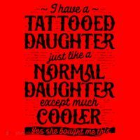 Tattooed Daughter Tattoo Fathers Day Dad Funny Gifts Santa Hat thumb 1