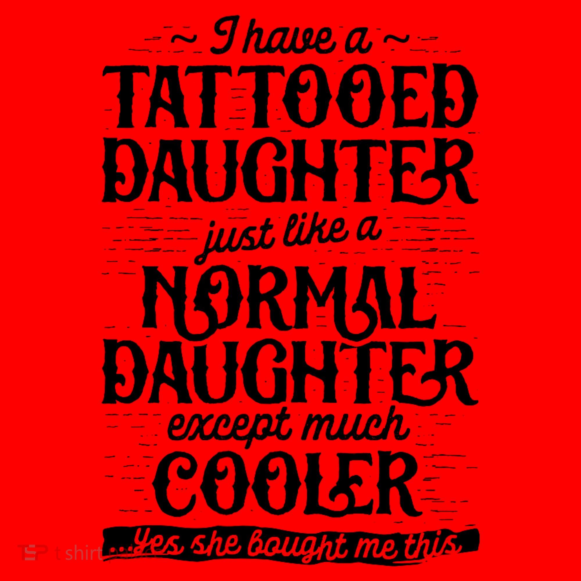 Tattooed Daughter Tattoo Fathers Day Dad Funny Gifts Santa Hat