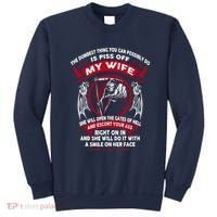 The Dumbest Thing You Can Possibly Do Is Piss Off My Wife Sweatshirt thumb 0