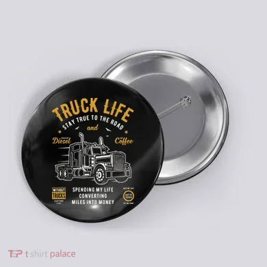 Truck Driver Trucker Button