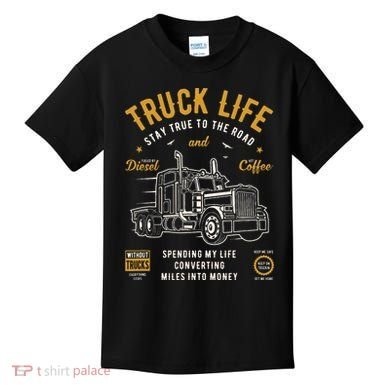 Truck Driver Trucker Kids T-Shirt