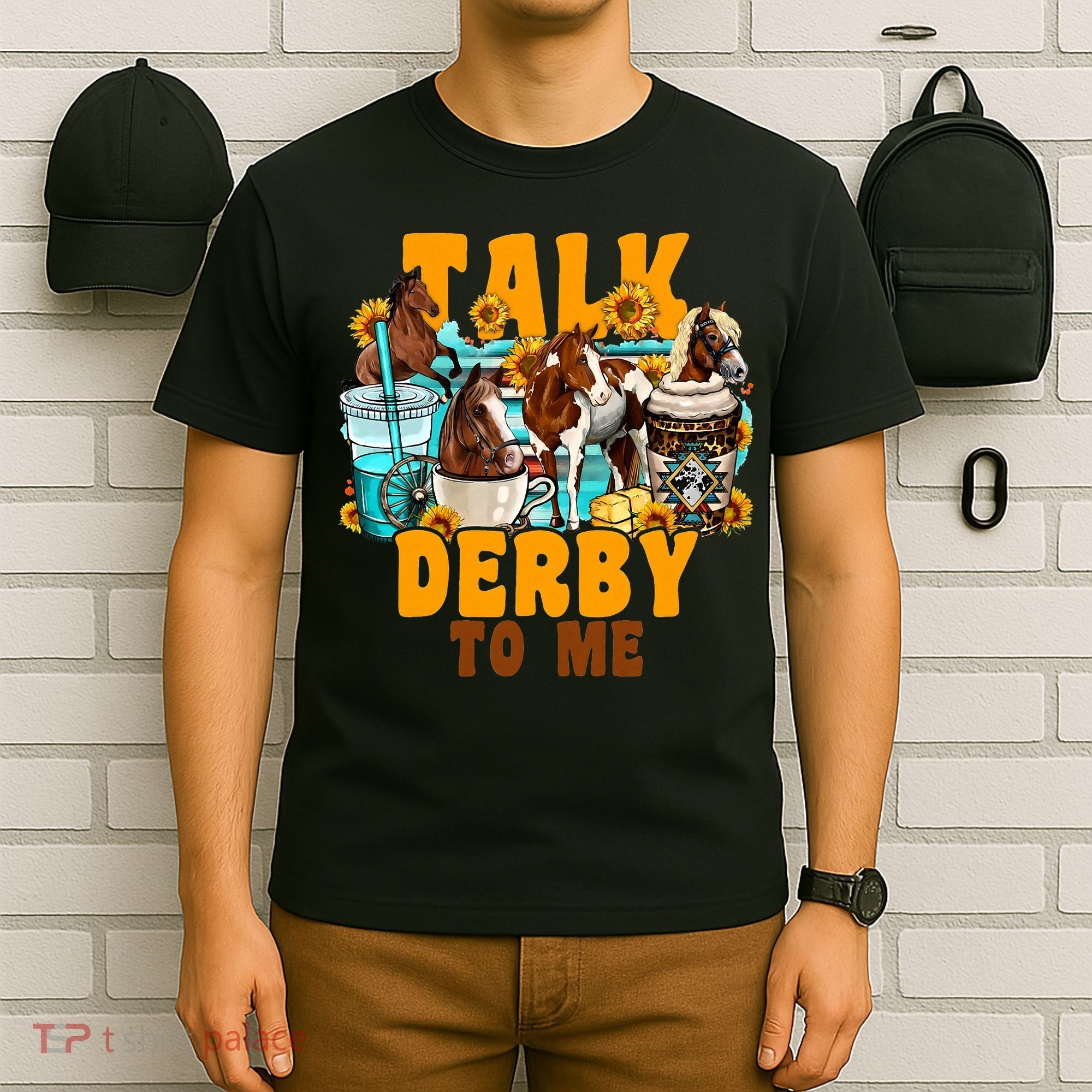 Talk Derby To Me Horse Western Horses Coffee Cups T-Shirt