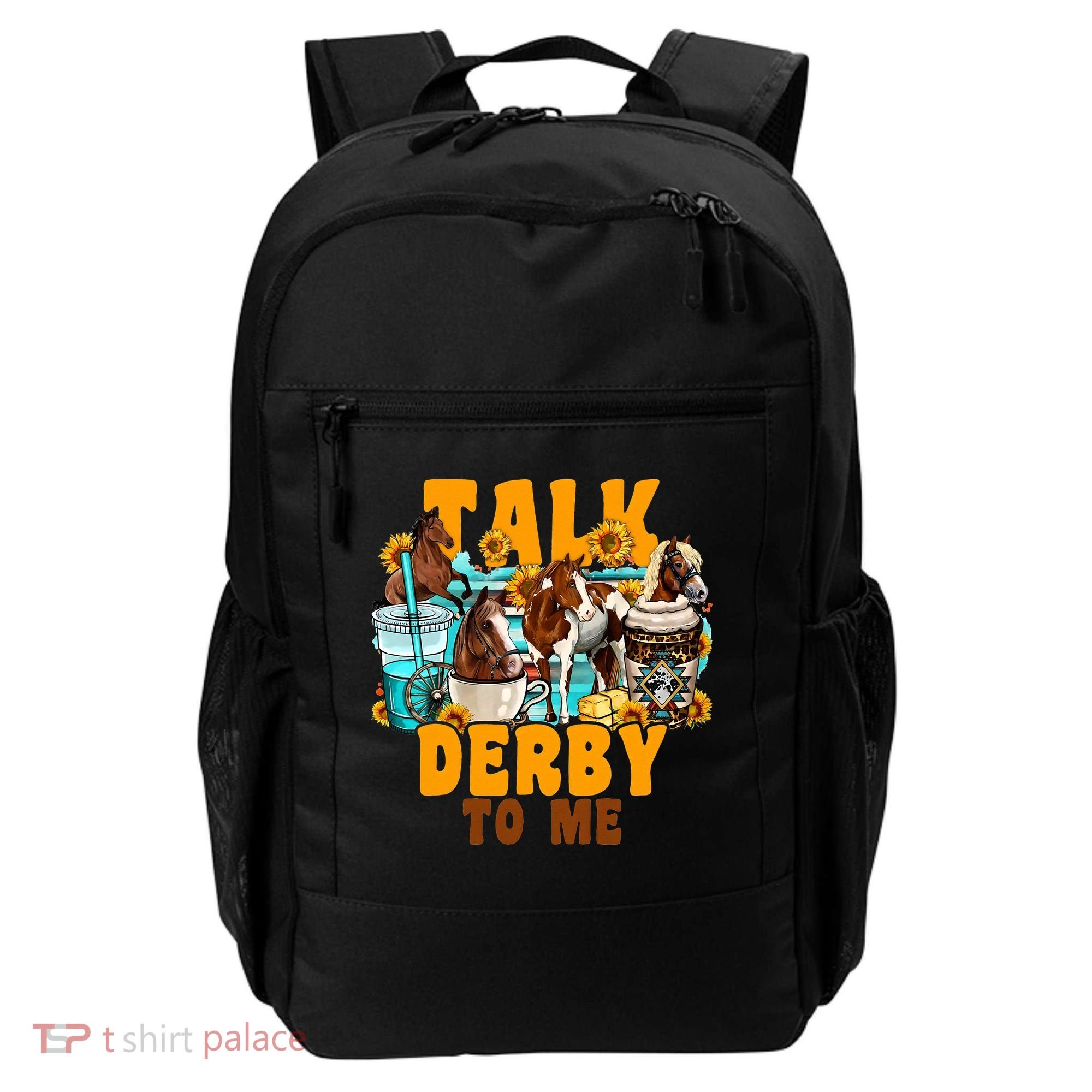 Talk Derby To Me Horse Western Horses Coffee Cups Backpack