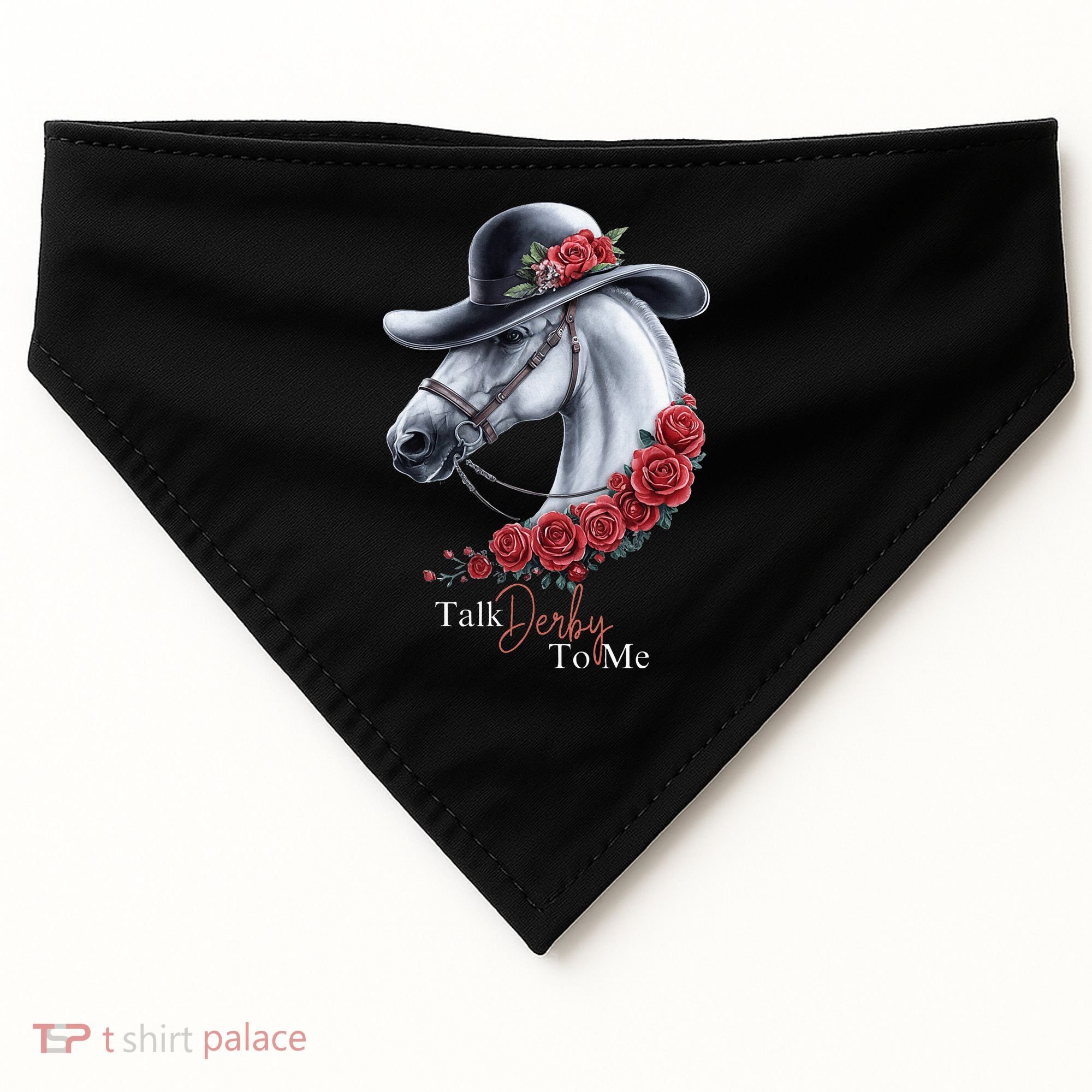 Talk Derby To Me Horse Racing Lover Derby Day USA-Made Doggie Bandana