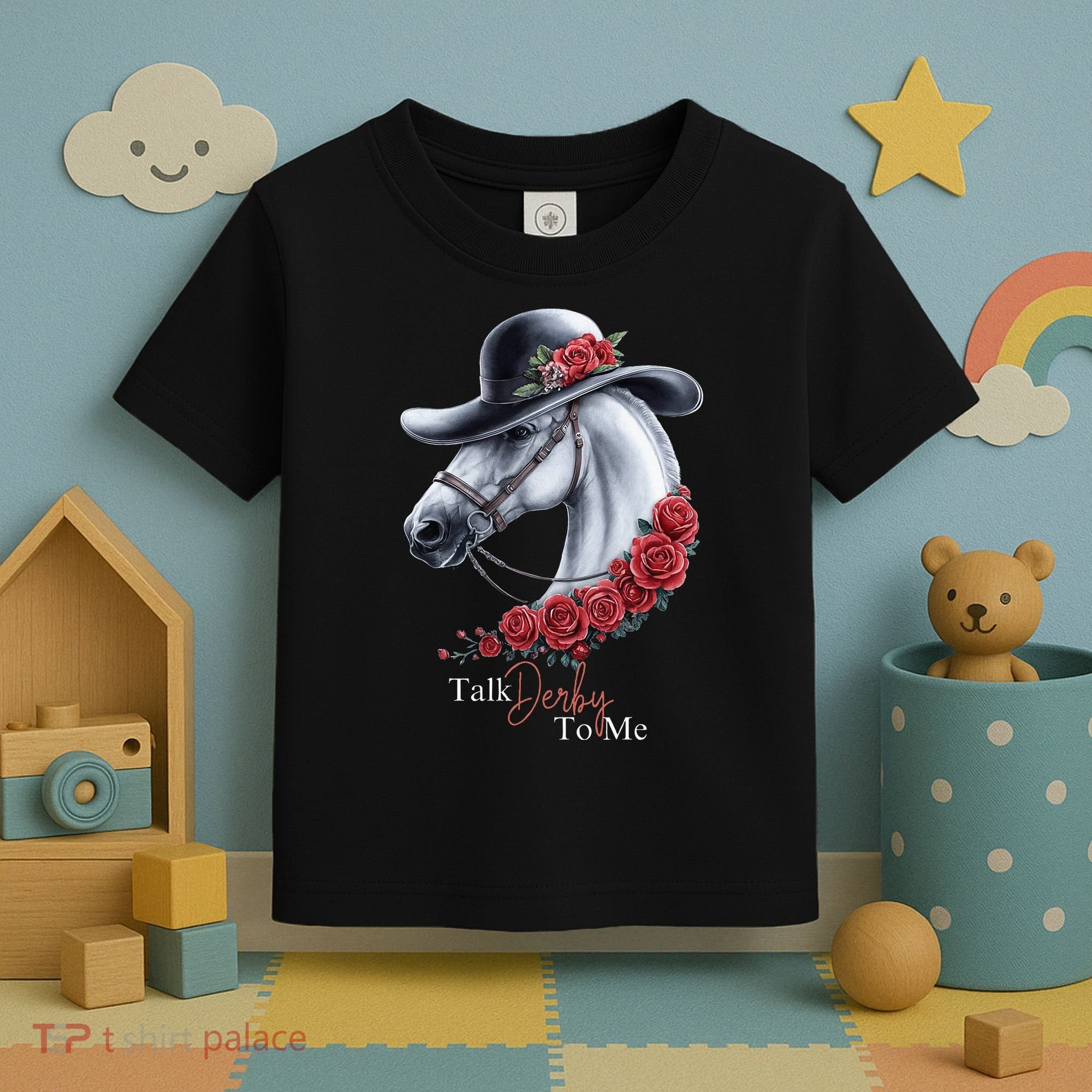 Talk Derby To Me Horse Racing Lover Derby Day Toddler T-Shirt