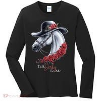 Talk Derby To Me Horse Racing Lover Derby Day Women's Long Sleeve Shirt thumb 0