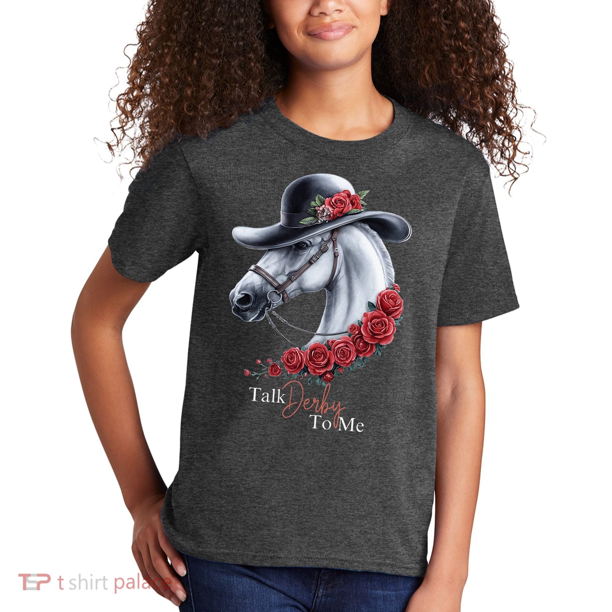 Talk Derby To Me Horse Racing Lover Derby Day Kids T-Shirt