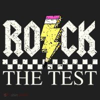 Testing Day Teacher Student Motivational Rock The Test  Women's Sweatshirt thumb 2