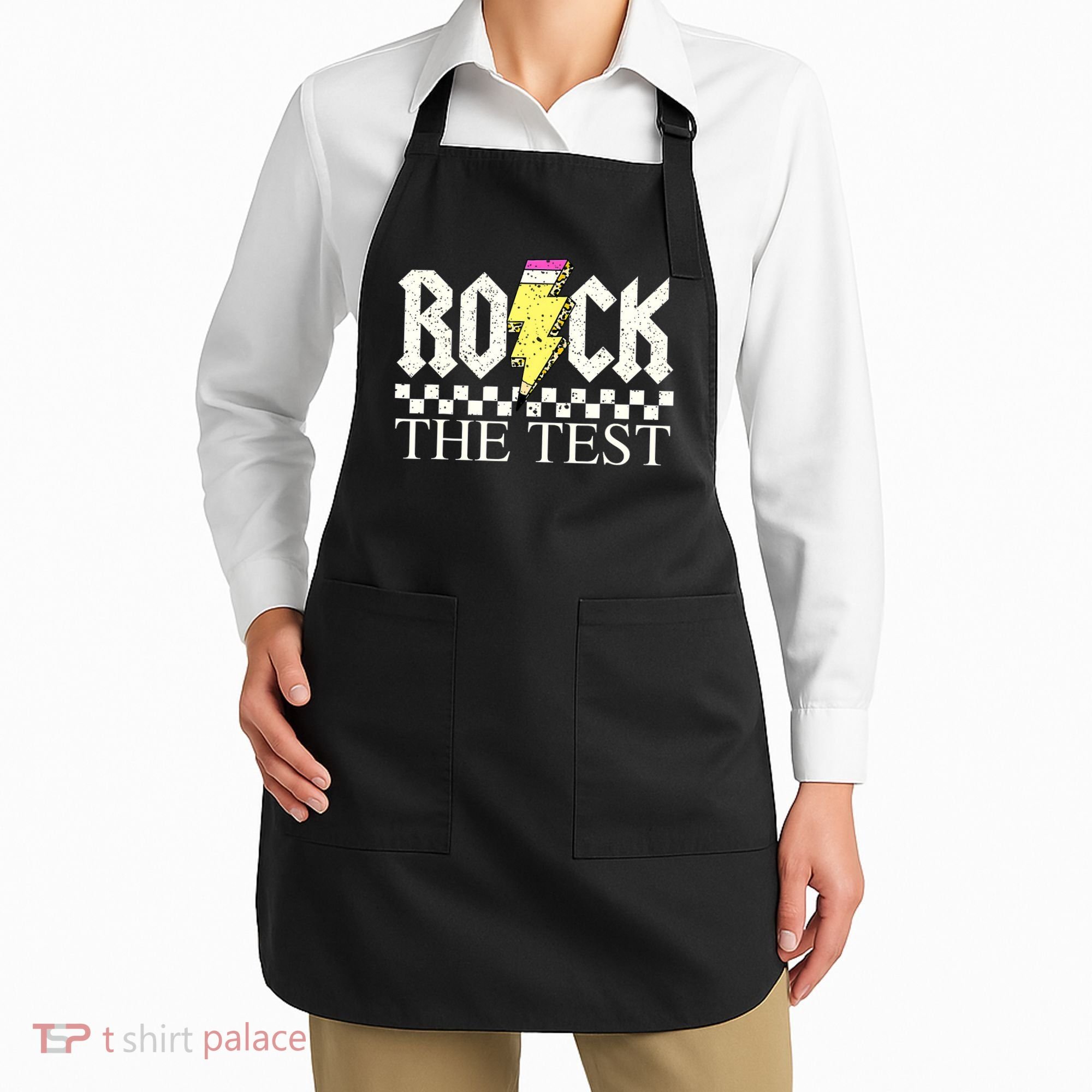 Testing Day Teacher Student Motivational Rock The Test  Apron