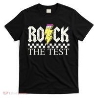 Testing Day Teacher Student Motivational Rock The Test  T-Shirt thumb 0