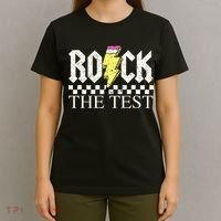 Testing Day Teacher Student Motivational Rock The Test  T-Shirt thumb 4
